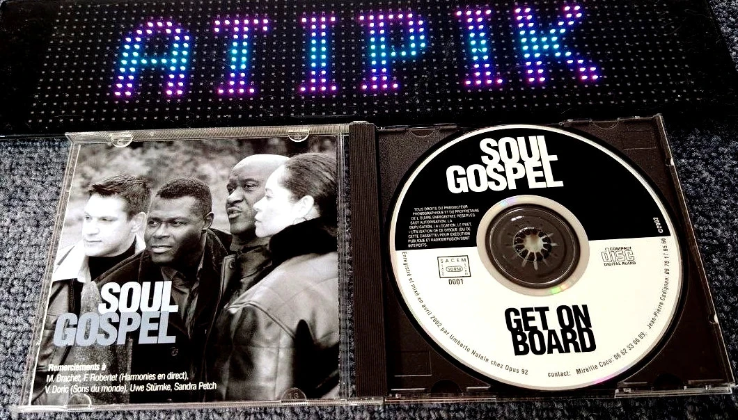 🎺 Cd Soul Gospel  - Get On Board - French Vocal Gospel Quartet Rare 🇩🇳 – photo 3